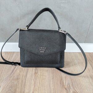DKNY Black Leather Satchel